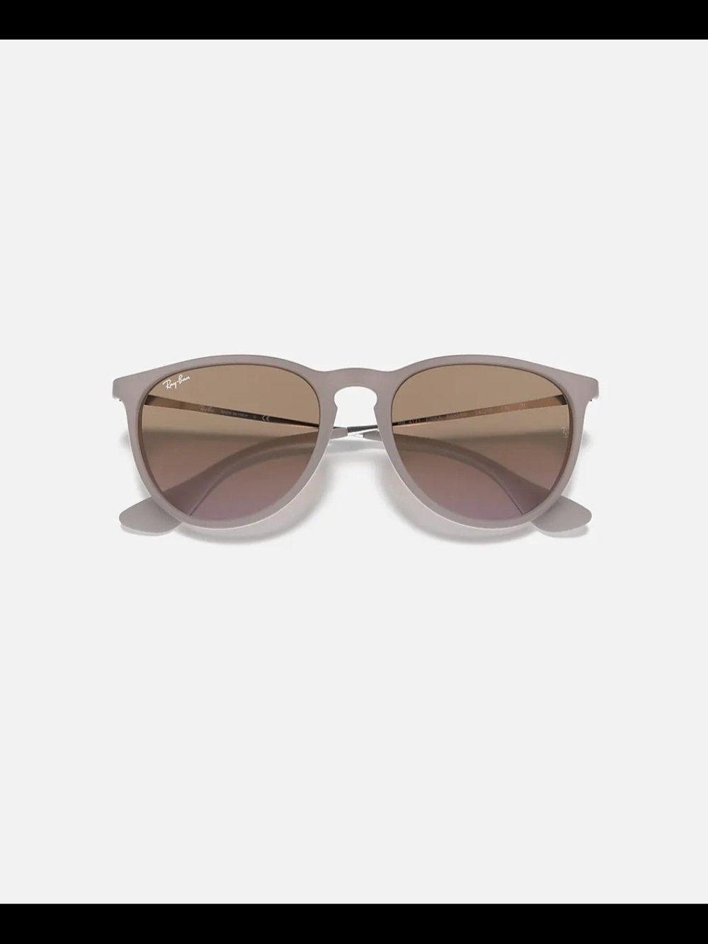 Ray-Ban Round Sunglasses in Light Taupe with Brown Lenses